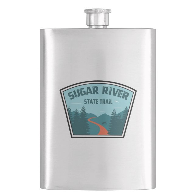 Sugar River State Trail Wisconsin Flask (Front)