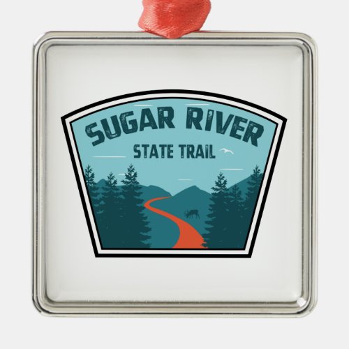 Sugar River State Trail Wisconsin Metal Ornament