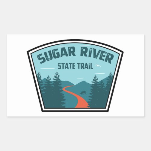 Sugar River State Trail Wisconsin Rectangular Sticker