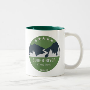 Sugar River State Trail Wisconsin Two-Tone Coffee Mug