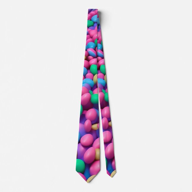 Sugar rush a candy pattern mens tie (Front)