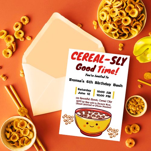 Sugar Rush and Sweet Surprises A Cereal Party Invitation