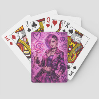Sugar Rush Rebel: Neon Candy Chaos Poker Cards