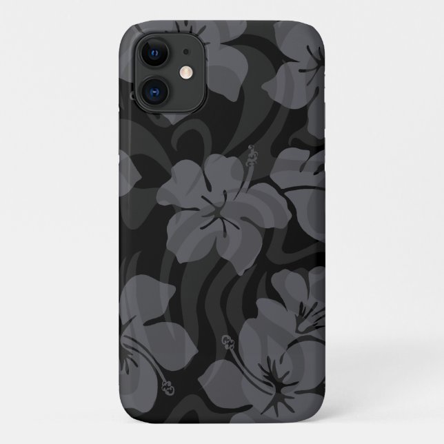 Sugar Shack Hawaiian Hibiscus Black Case-Mate iPhone Case (Back)