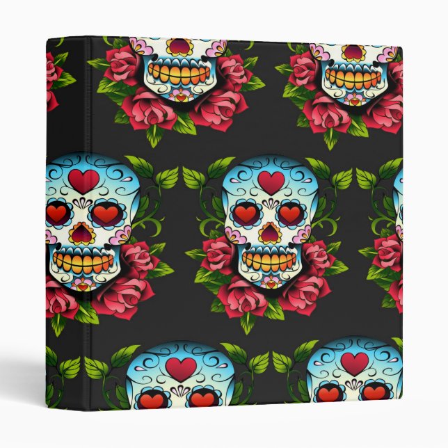 Sugar Skull 3 Ring Binder (Front/Spine)
