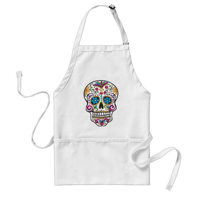 Sugar Skull Adult Apron (Front)