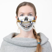Sugar Skull Adult Cloth Face Mask (Worn)