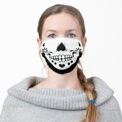 sugar skull adult cloth face mask