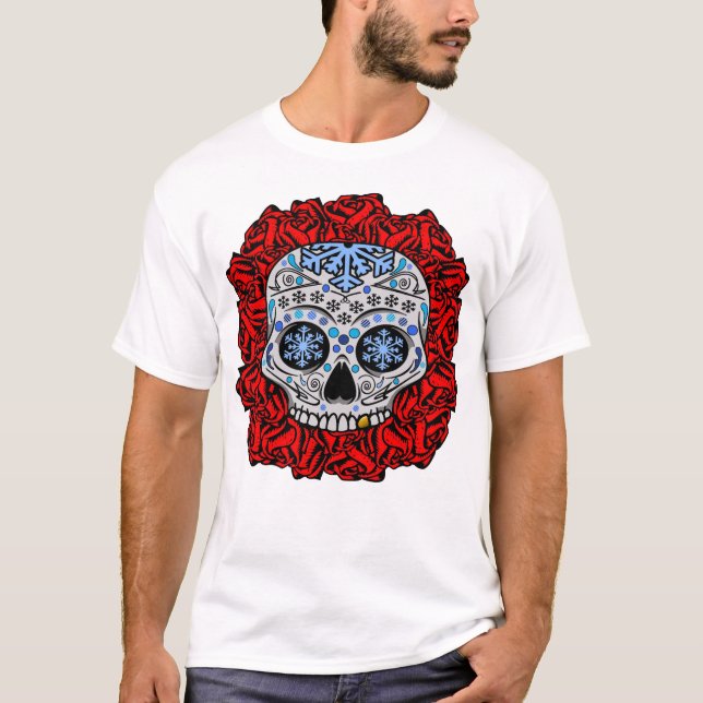 Sugar Skull and Roses T-Shirt (Front)