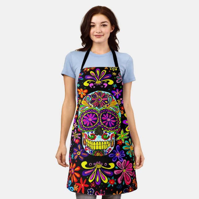 Sugar Skull Apron (Worn)