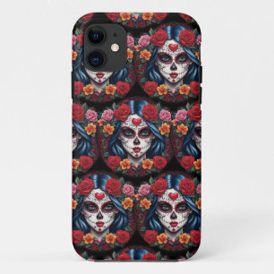 Sugar Skull Art - Artistic Afterlife iPhone 11 Case