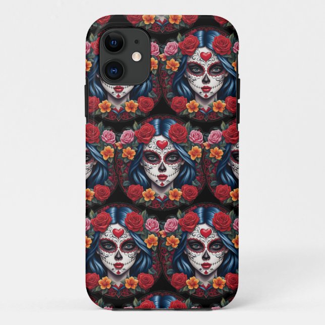 Sugar Skull Art - Artistic Afterlife Case-Mate iPhone Case (Back)