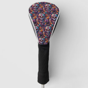 Sugar Skull Art - Bouquet of Bones Golf Head Cover