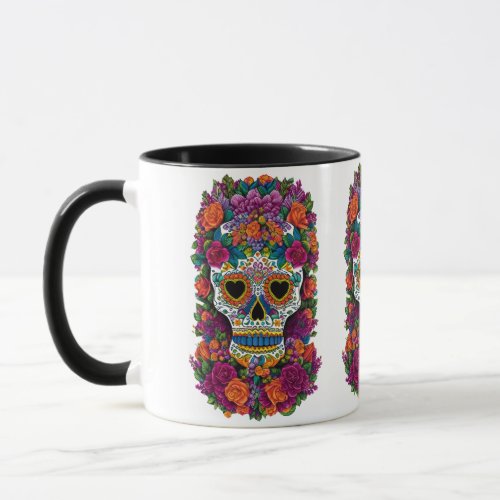 Sugar Skull Art _ Burst of Mexican Flair Mug