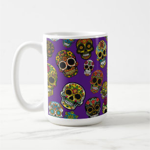 Sugar Skull Art Colorful Pattern Coffee Mug