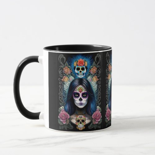 Sugar Skull Art _ Colorful Skull Makeup Mug