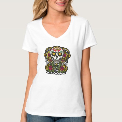 Sugar Skull Art _ Day of the Dead Altar T_Shirt