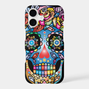Sugar Skull Art, Day of the Dead iPhone 17 Case