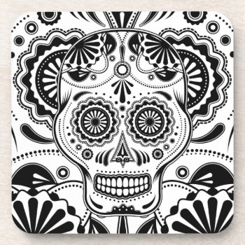 Sugar Skull Art "day Of The Dead" Coasters by BluePlanet at Zazzle
