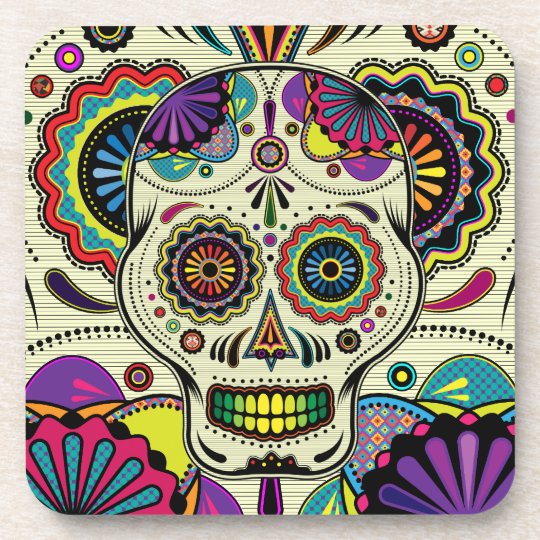 Day of the Dead Sticker Sugar Skull Art | Zazzle.com