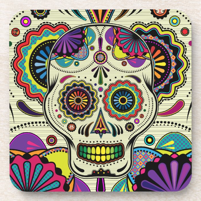 Sugar Skull Art / Day of the Dead coasters