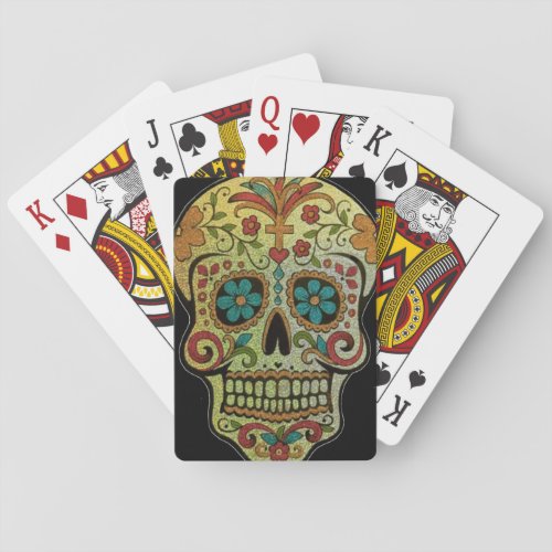 Sugar Skull Art Day of the Dead Poker Cards