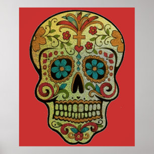 Sugar Skull Art, Day of the Dead Poster