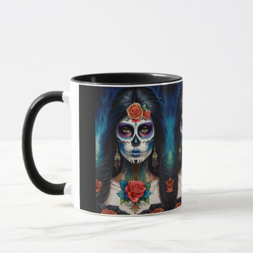 Sugar Skull Art _ Embrace Dia de los Muertos Mug