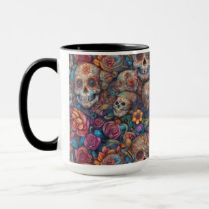 Sugar Skull Art - Intricate Day of the Dead Mug