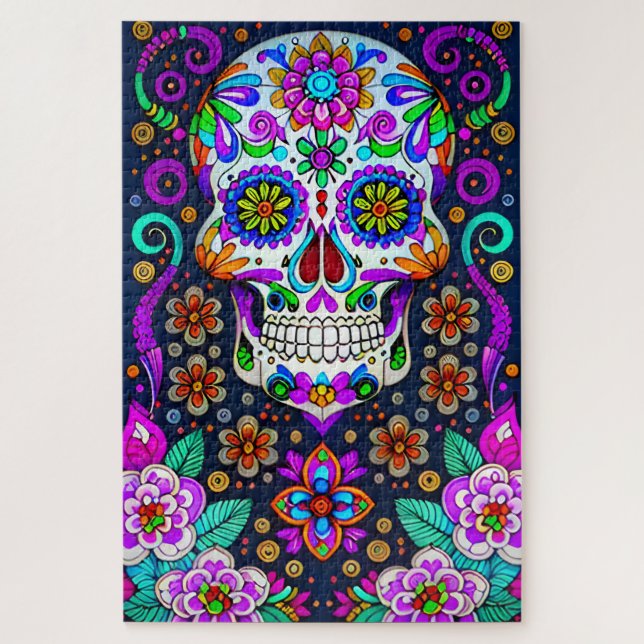 Sugar Skull Art - Life in Death Jigsaw Puzzle (Vertical)