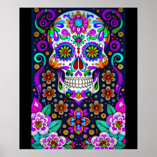 Sugar Skull Art - Life in Death Poster