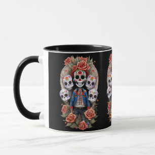 Sugar Skull Art - Man Standing in Arch Mug