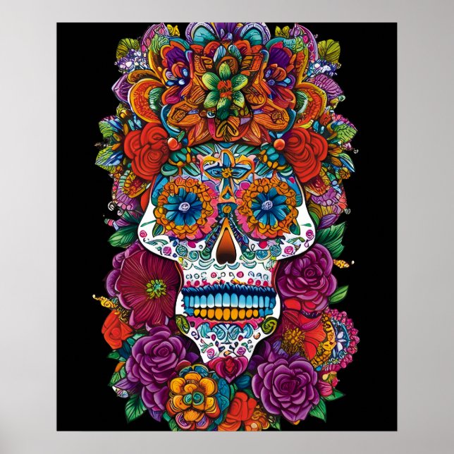 Sugar Skull Art - Mesmerizing Beauty Poster (Front)