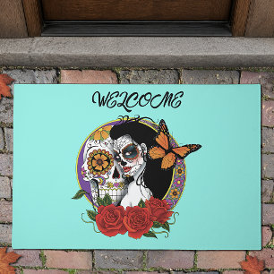 Sugar Skull Art Nouveau Doormat