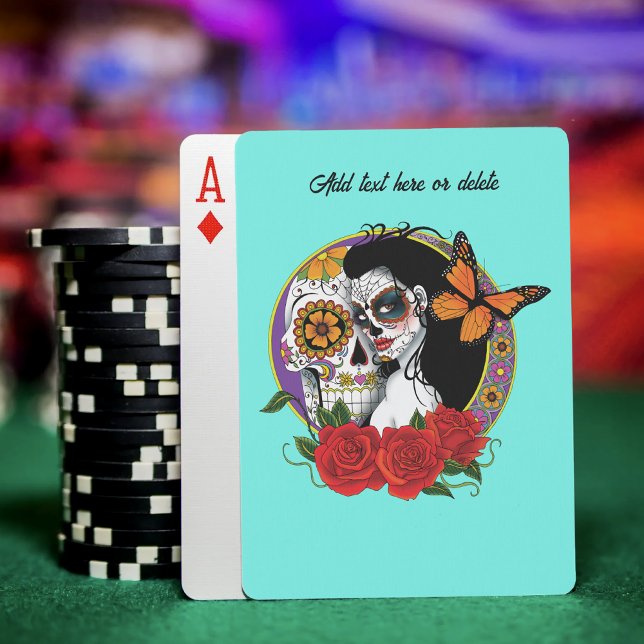 Sugar Skull Art Nouveau Poker Cards (Creator Uploaded)