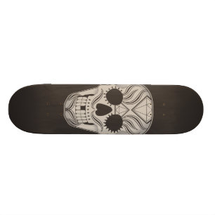 Sugar Skull art skateboard Deck