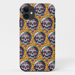 Sugar Skull Art - Sugar Skull Astronaut iPhone 11 Case