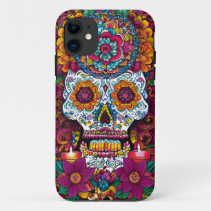 Sugar Skull Art - Vibrant Traditions of Mexico iPhone 11 Case