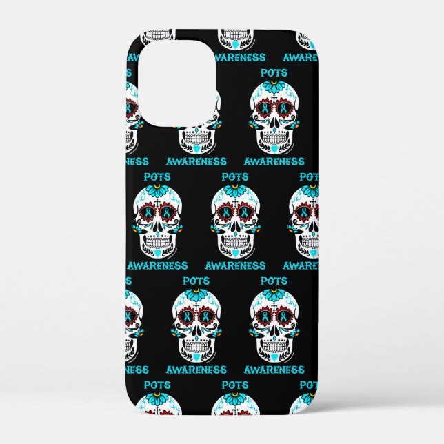 Sugar Skull/Awareness...POTS Case-Mate iPhone Case (Back)