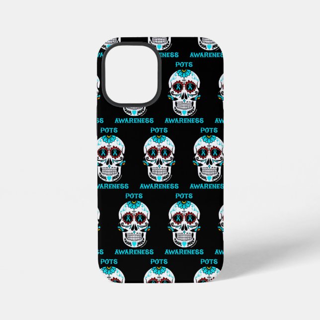 Sugar Skull/Awareness...POTS Iphone Case (Back)