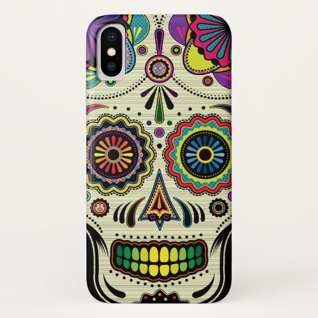 Sugar Skull Aztec Art Case-Mate iPhone Case (Back)