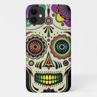 Sugar Skull Aztec Art Day of the Dead iPhone 11 Case
