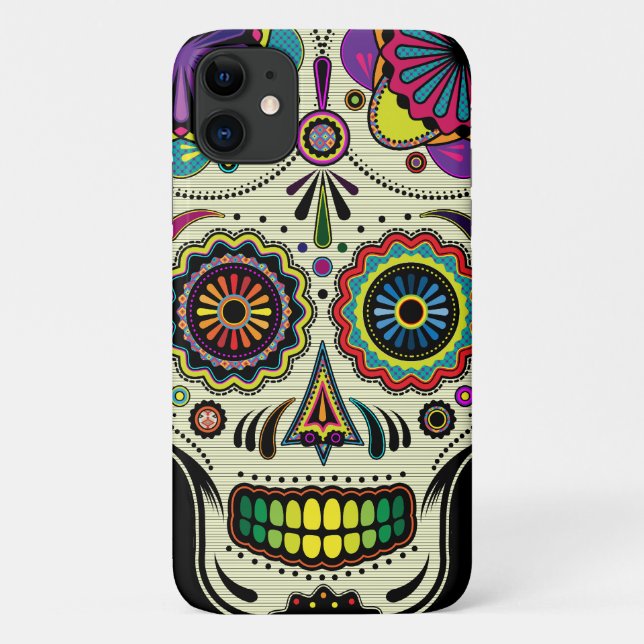 Sugar Skull Aztec Art Day of the Dead Case-Mate iPhone Case (Back)