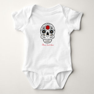 Sugar Skull Baby Personalized Custom One piece Bodysuit