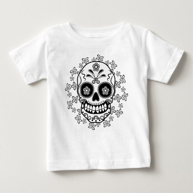 Sugar Skull Baby T-Shirt (Front)