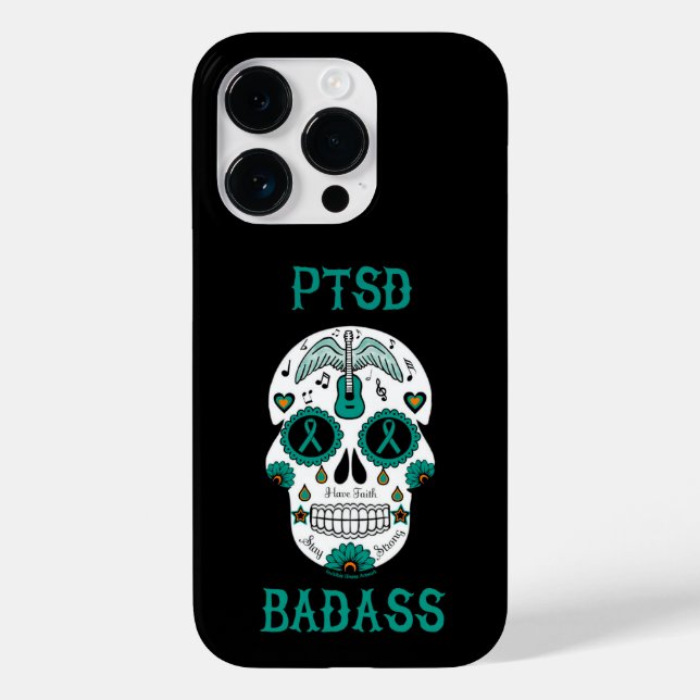 Sugar Skull/Badass...PTSD Case-Mate iPhone Case (Back)