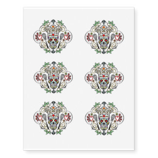 Sugar Skull Baker Temporary Tattoos