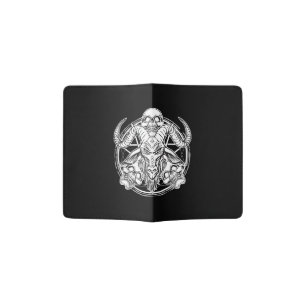 Sugar Skull Baphomet Goat Gift Passport Holder
