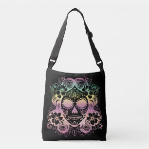 Sugar Skull Beautiful La Catrina Day of the Dead Crossbody Bag