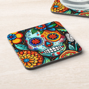 Sugar Skull Beverage Coaster